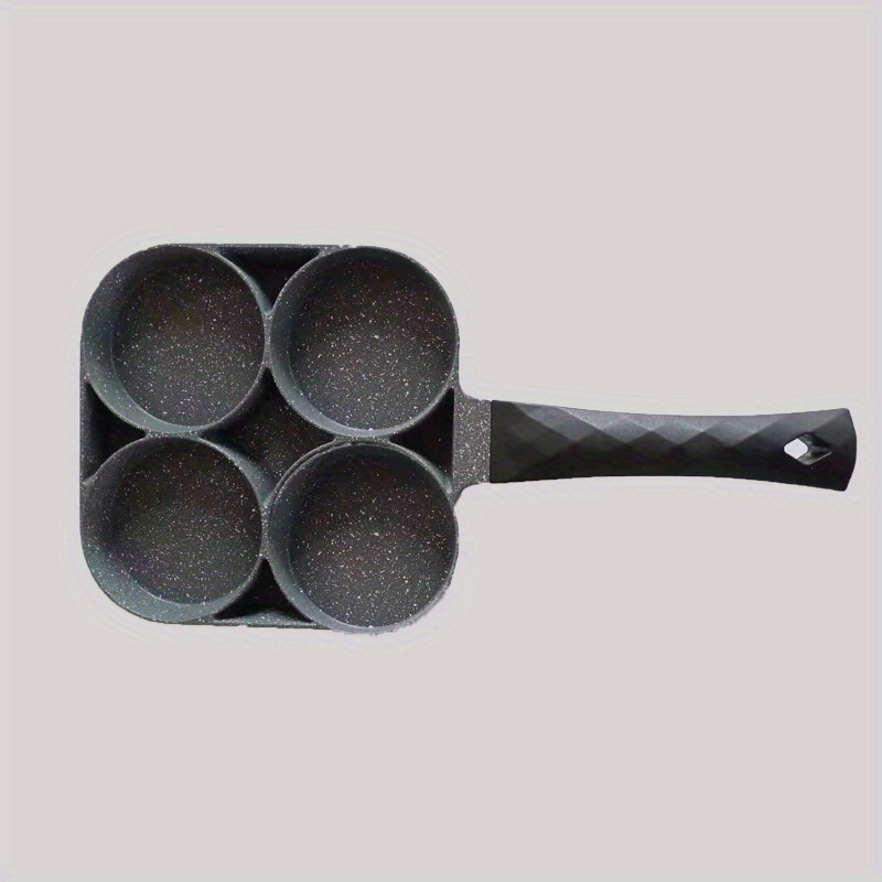 Cast Iron Frying Pan, Egg Burger Maker, 3 Section Divided Grill