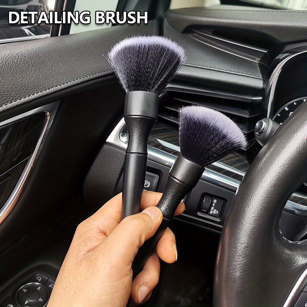 Voiture Beauté Voiture Lavage Détail Brosse Brosse Driver Set Vent Brosse  Set Voiture Cuir Air Vents Rim Dirt Dust Outils de nettoyage