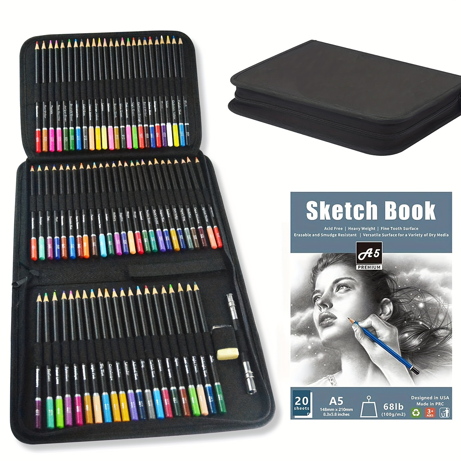 Corslet 41 Pc Sketching Kit Pencils Set for Artists