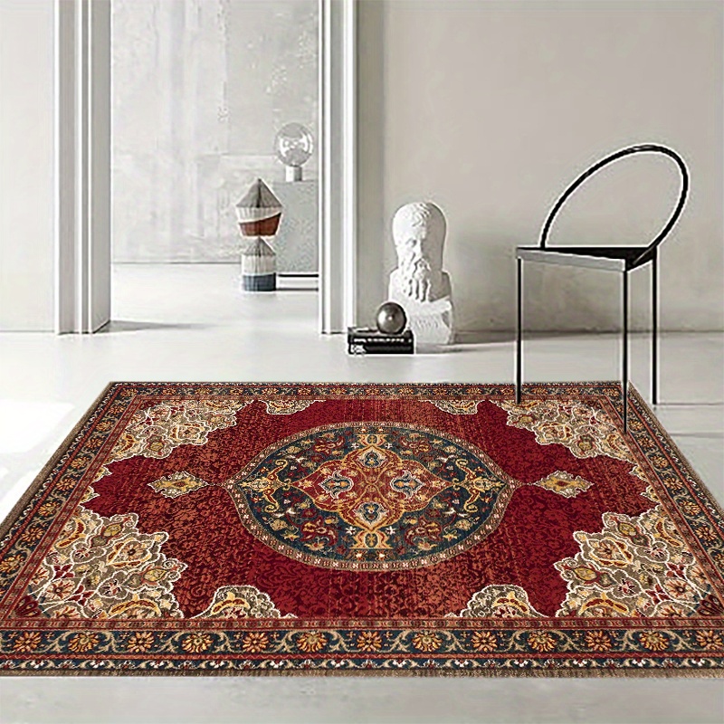 Boho Traditional Medallion Area Rug Faux Wool Persian - Temu