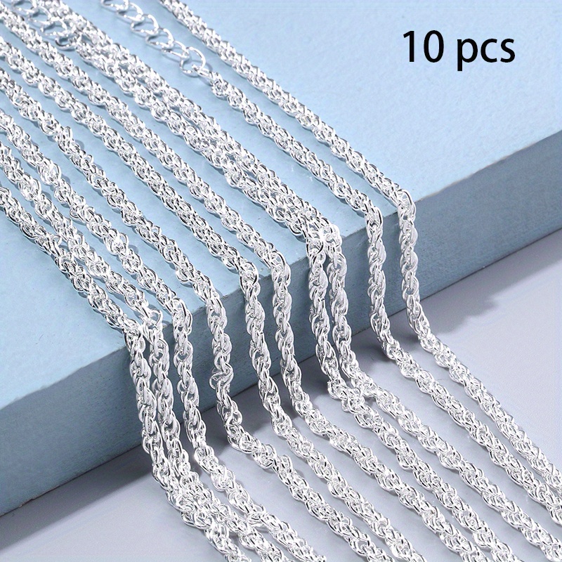 Chains for Necklaces Solid Sterling Silver 925 Chain Necklace Classic  Dainty Silver Chain Gold Plated 24 K Chain 40 Cm 42 Cm 45 Cm 