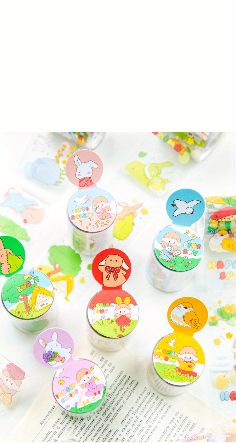 4 Rolls Natural Landscape PET Tape Set RHDY Are Perfect For Scrapbooking, Junk Journal, Paper Art Craft, Water Bottle, Laptop, Scrapbooking Supplies Etc