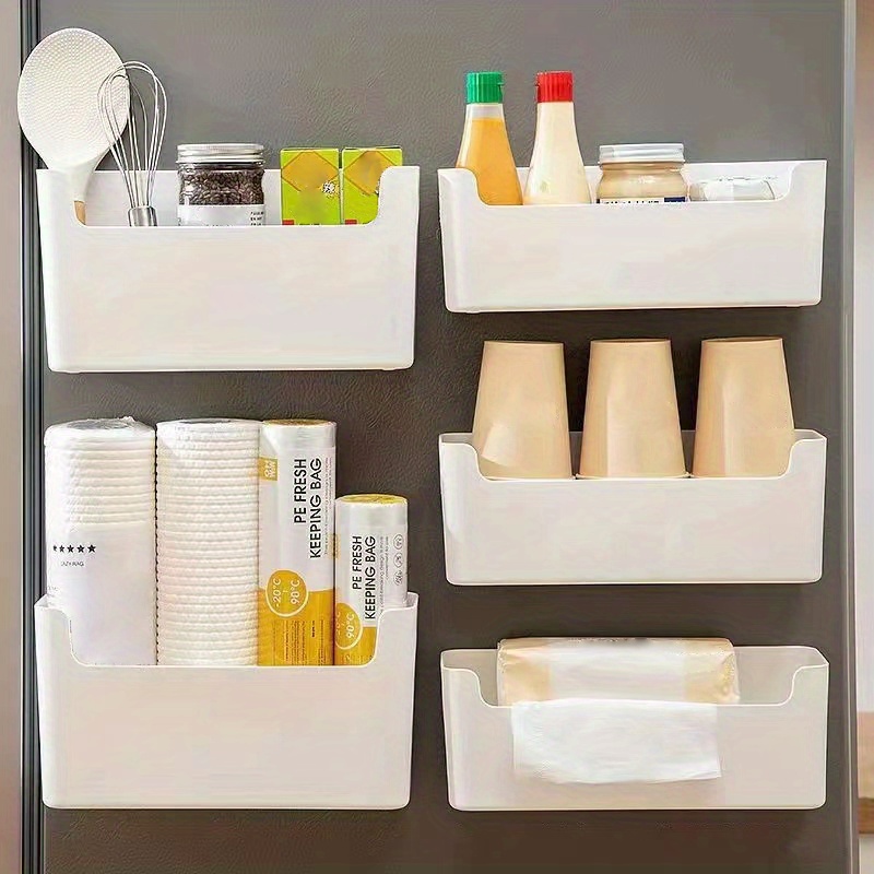 Wall Mounted Spice Organizer - Adhesive Seasoning Storage Box For Kitchen -  Easy Access To Seasonings And Spices - Temu