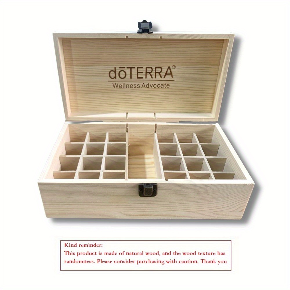 FASSME Aufbewahrungsbox für ätherische Öle, aus Holz, 12 Fächer