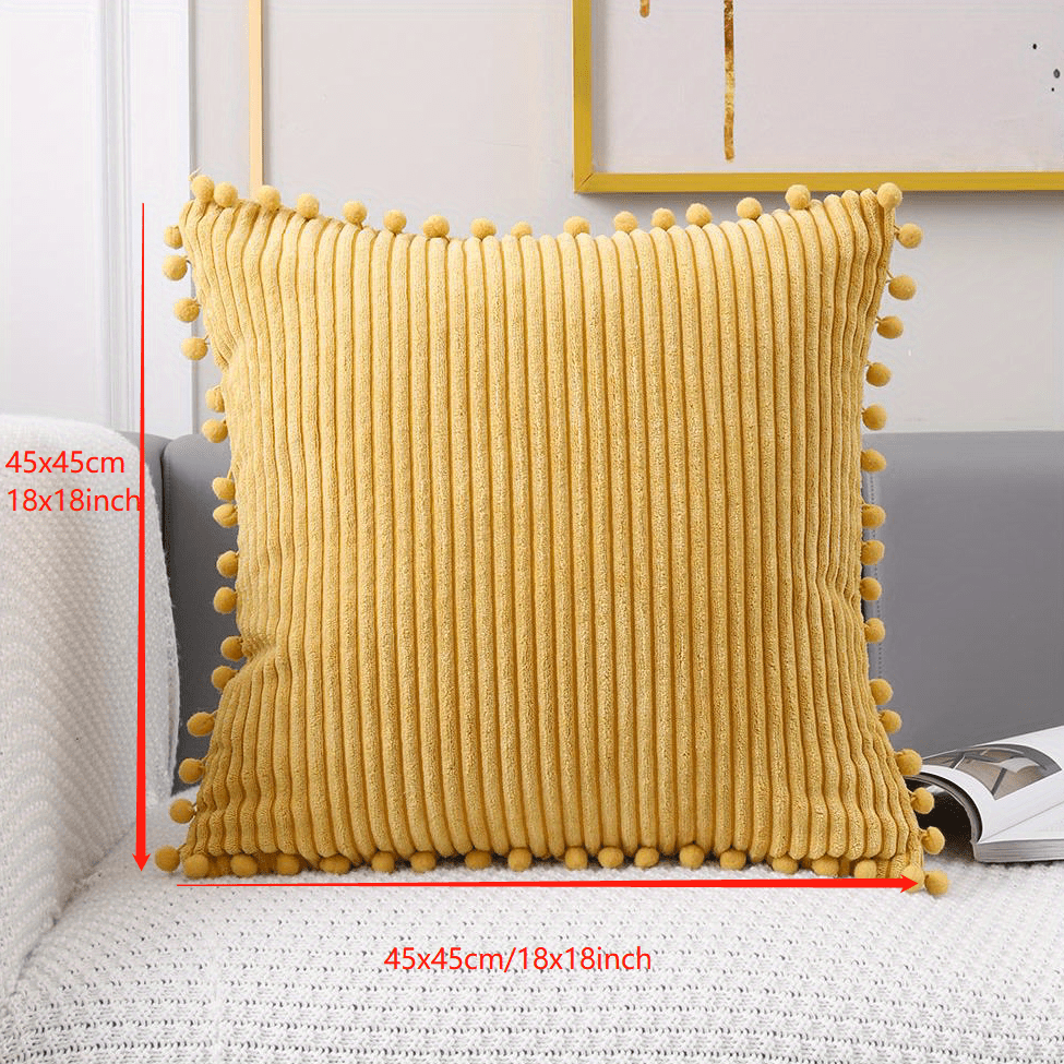 Corduroy Pillow Covers With Splicing Super Soft Couch Pillow Covers  Broadside Striped Decorative Textured Throw Pillows For Cushion Bed  Livingroom, Room Decoration, Aesthetic Room Decor, Home Decoration, House  Decor - Temu