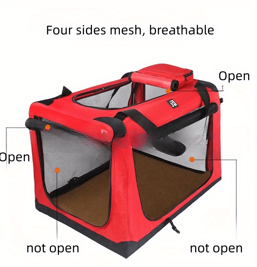 Pet Car Cage Dog Tent Folding Dog Cage Portable Pet Crate Temu