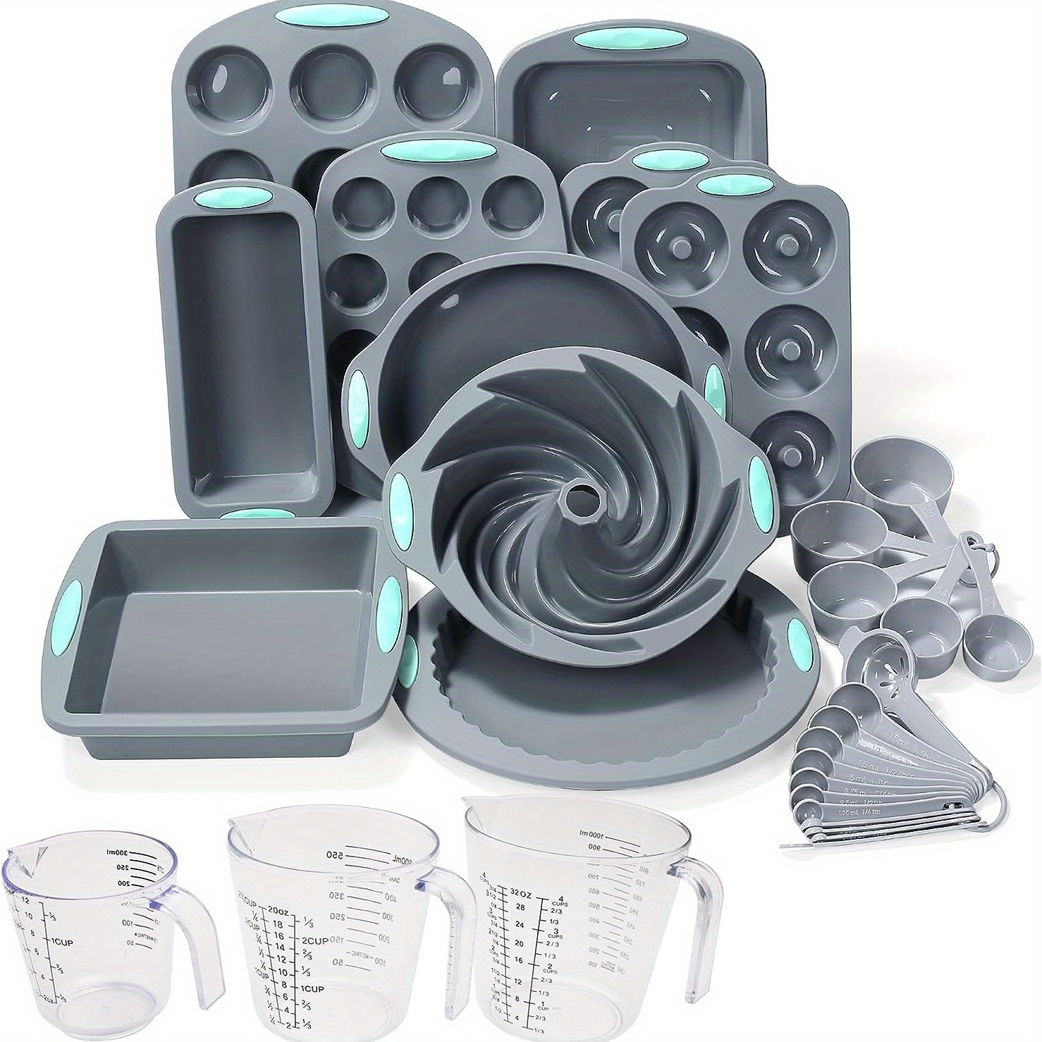 Measuring Cups and Spoons Of 12 Pcs, Kitchen Accessories Tools Set (Sky  Blue)