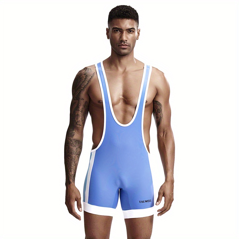 Men's Body Shaping Jumpsuit Wrestling Suit Sports Fitness - Temu