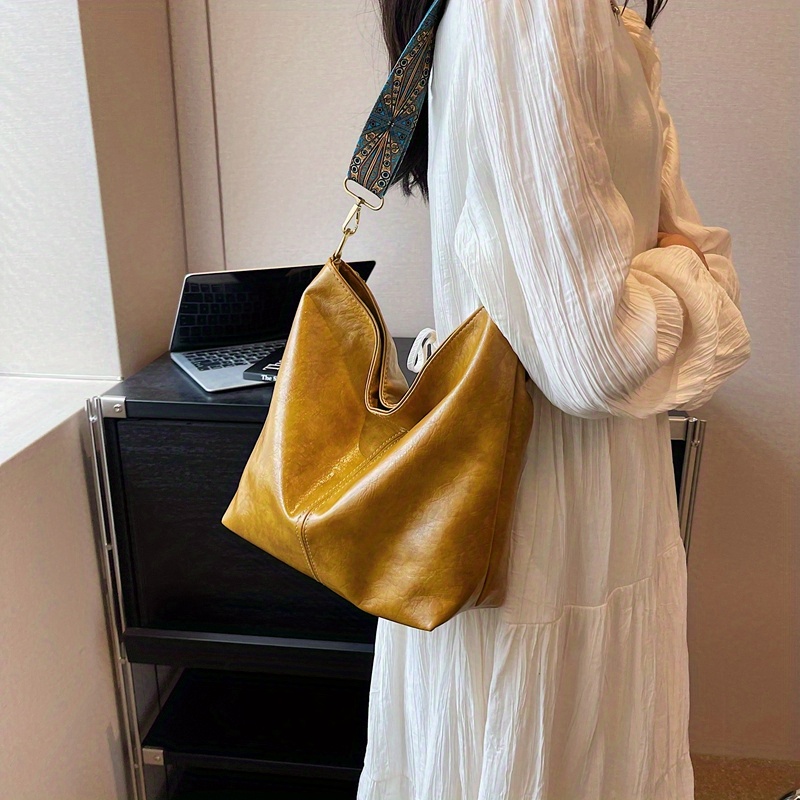 Fashionable Vintage Pattern Handbag, Faux Leather Stylish Shoulder Bag, Zipper Purse,Women Purses,Temu