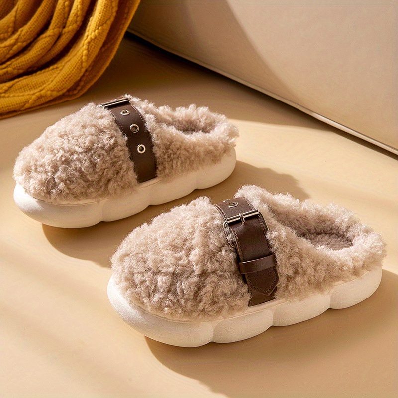 Girls Mermaid House Slippers - Fluffy Faux Fur Slippers With Memory Foam & Non-Slip Sole