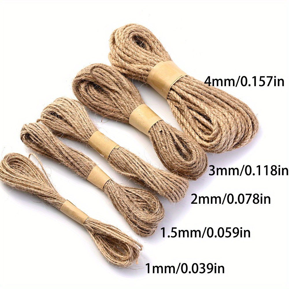 10m/393in Natural Hand Woven Jute Rope Halloween Christmas Decoration  String DIY Handmade Crafts Jewelry Making Supplies