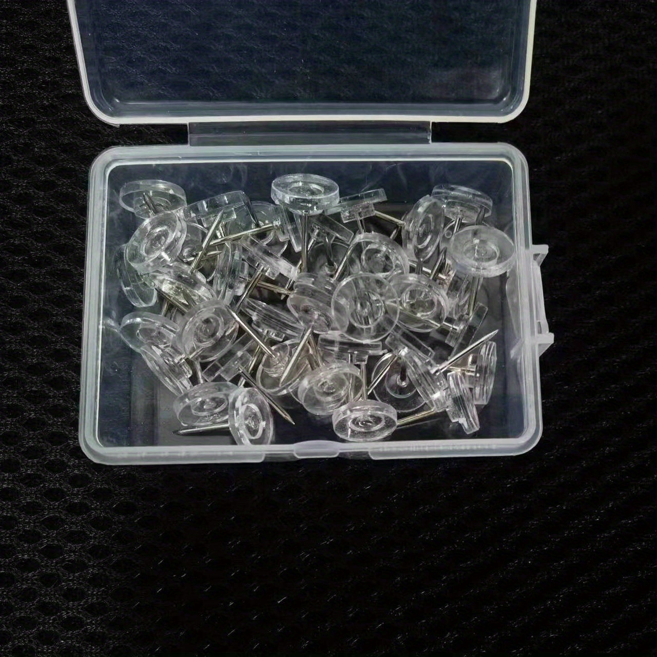 200PCS Clear Thumb Tacks, Thumb Tacks for Wall hangings, Standard Clear  Push Pins Steel Point and Transparent Plastic Head for Bulletin Board Cork