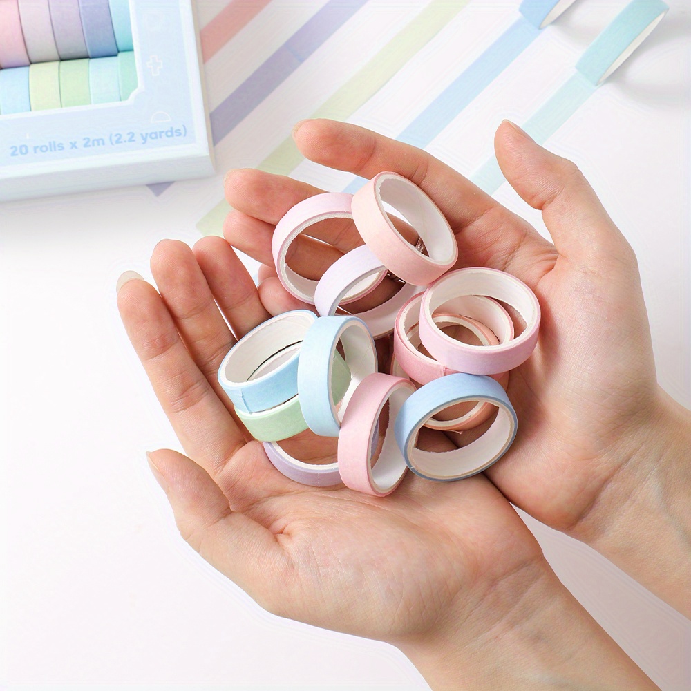 5 Rolls/box 6 Designs Macaron Solid Color Tape Set Scrapbook Washi Tape  Journaling Hand Account Diy Deco Material - AliExpress