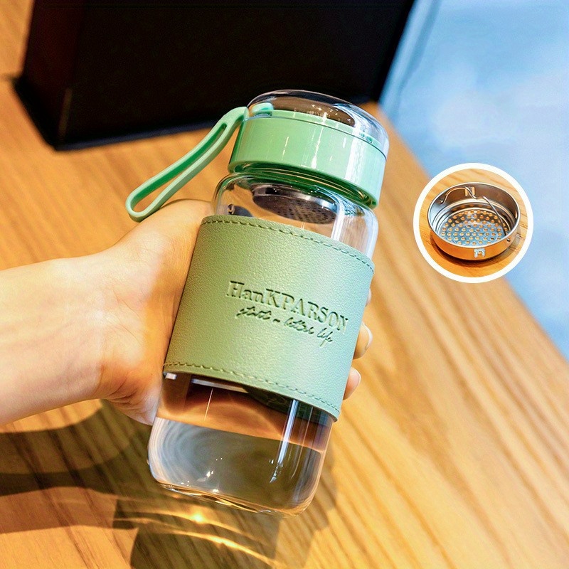 2L Tea Glass Bottle Large Capacity Water Bottle Transparent Juice Cup  Outdoor Travel Sport Portable Leakproof Drinkware Bottle