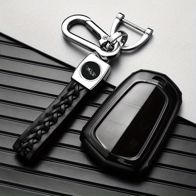 Leather Key Fob Cover for Cadillac Escalade CT6 Xt5 Cts 