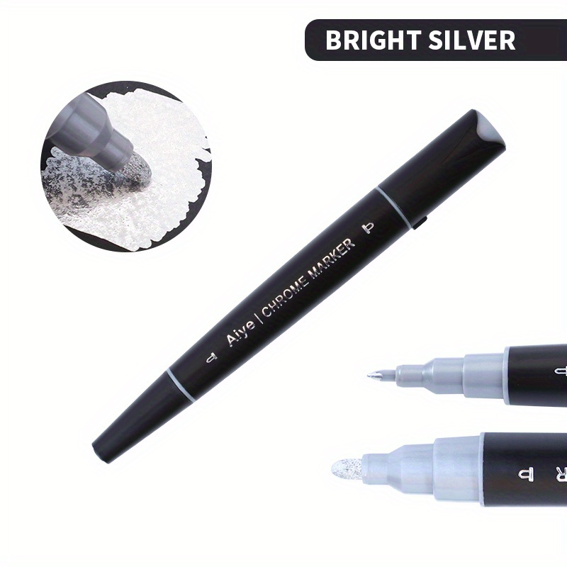 Liquid Mirror Marker Silver Markers Pen Diy Reflective Paint - Temu