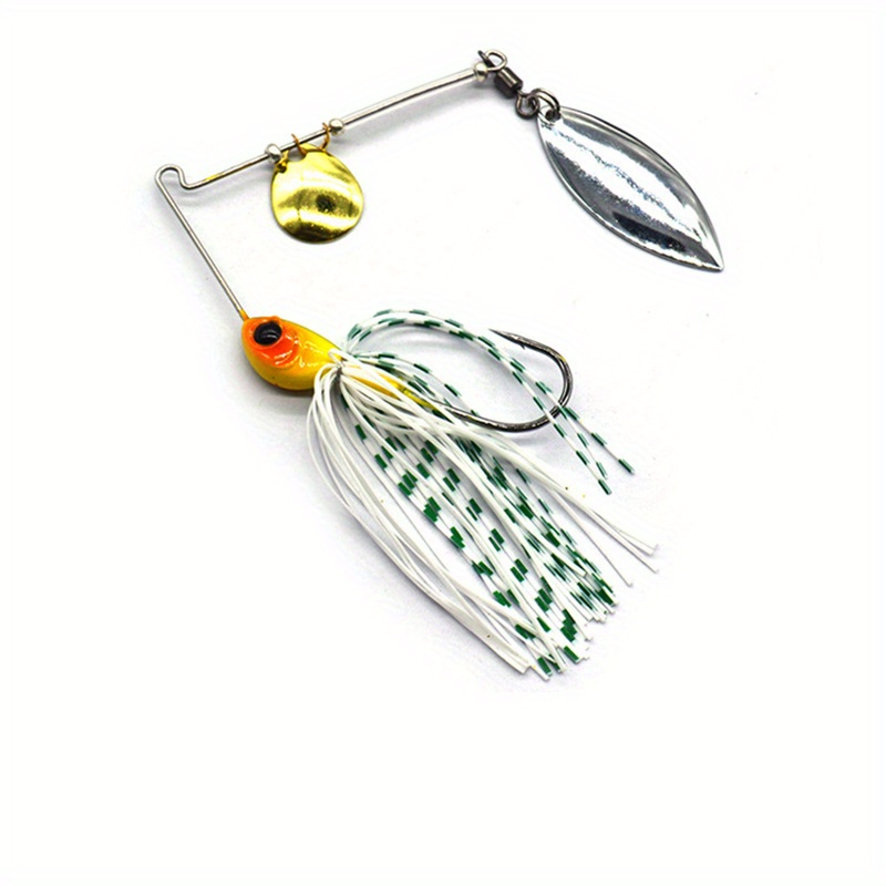 1PC Fishing Spoon Lures 24g Spinner Bait Hook Gold Silver