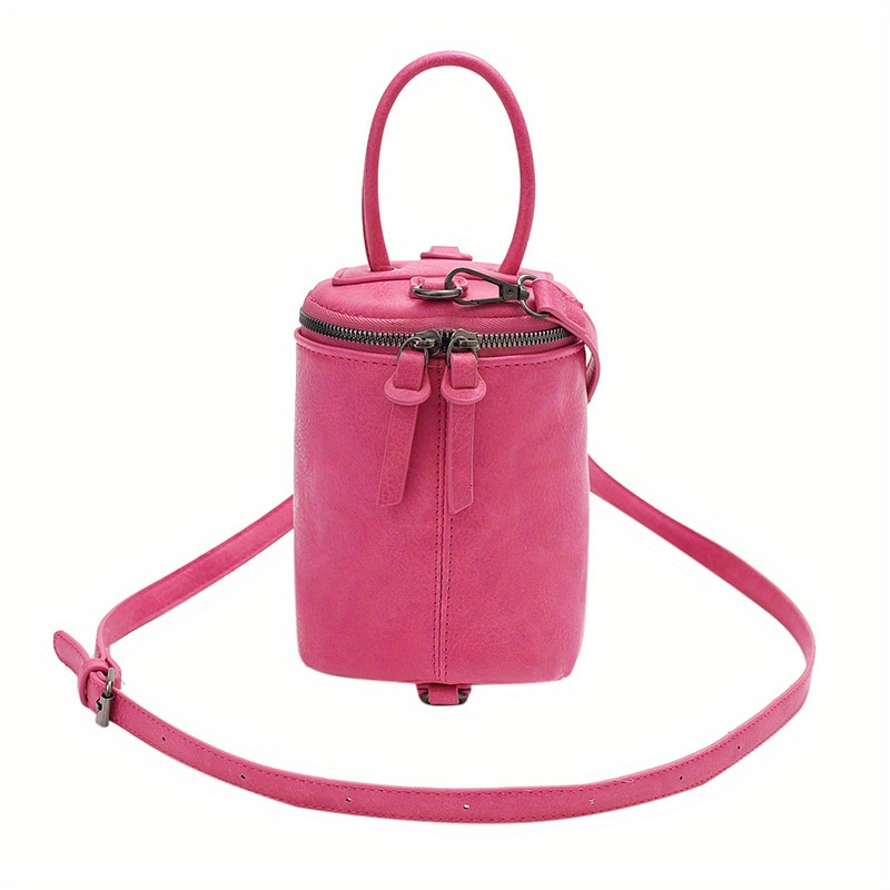 Mini Barrel Satchel Bags Purse Red