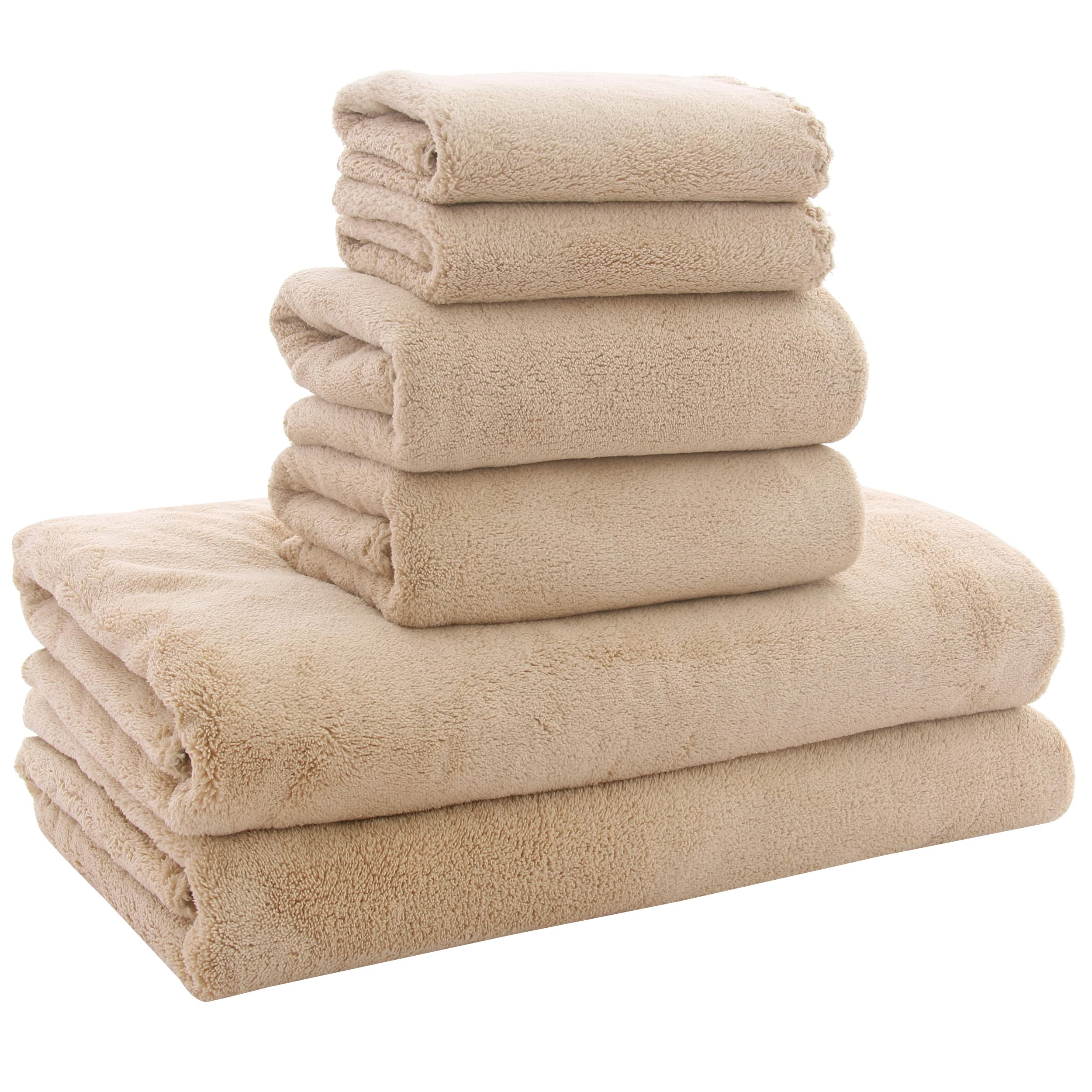 Fluffy Thick Coral Fleece Towels, Highly Absorbent And Super Soft