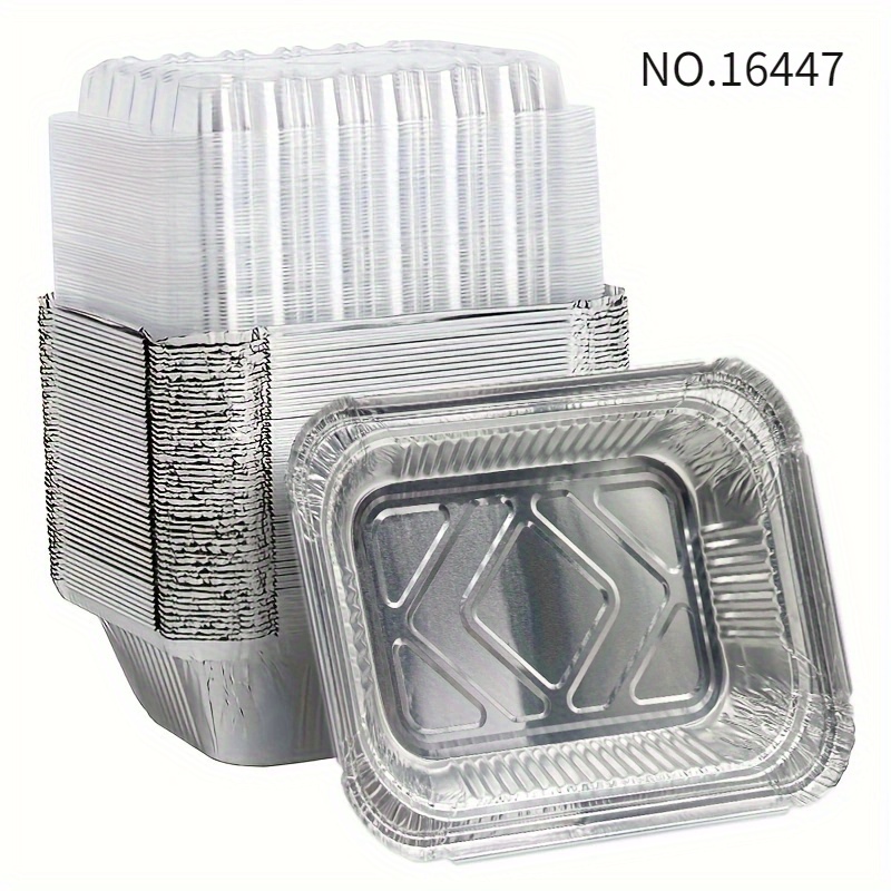 HFA 2063 - Bandeja de papel de aluminio de tamaño medio para hornear,  recipientes desechables para hornear (100)