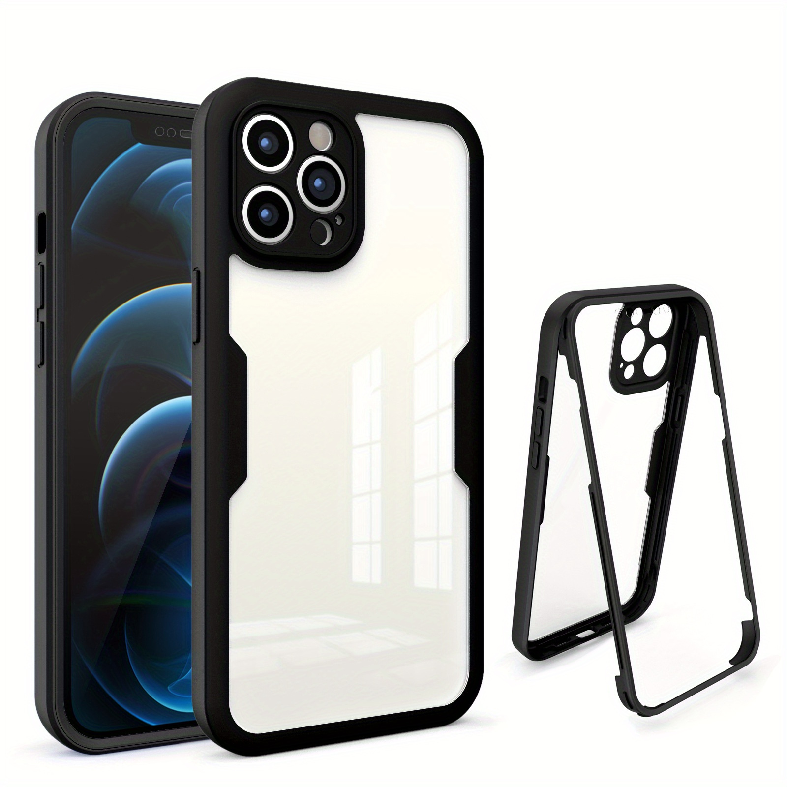 Double-sided 360 Full Body Dual Layers Phone Cases For Iphone 15 Pro Plus  Ultra/pro Max Dual Layer Phone Cover - Temu