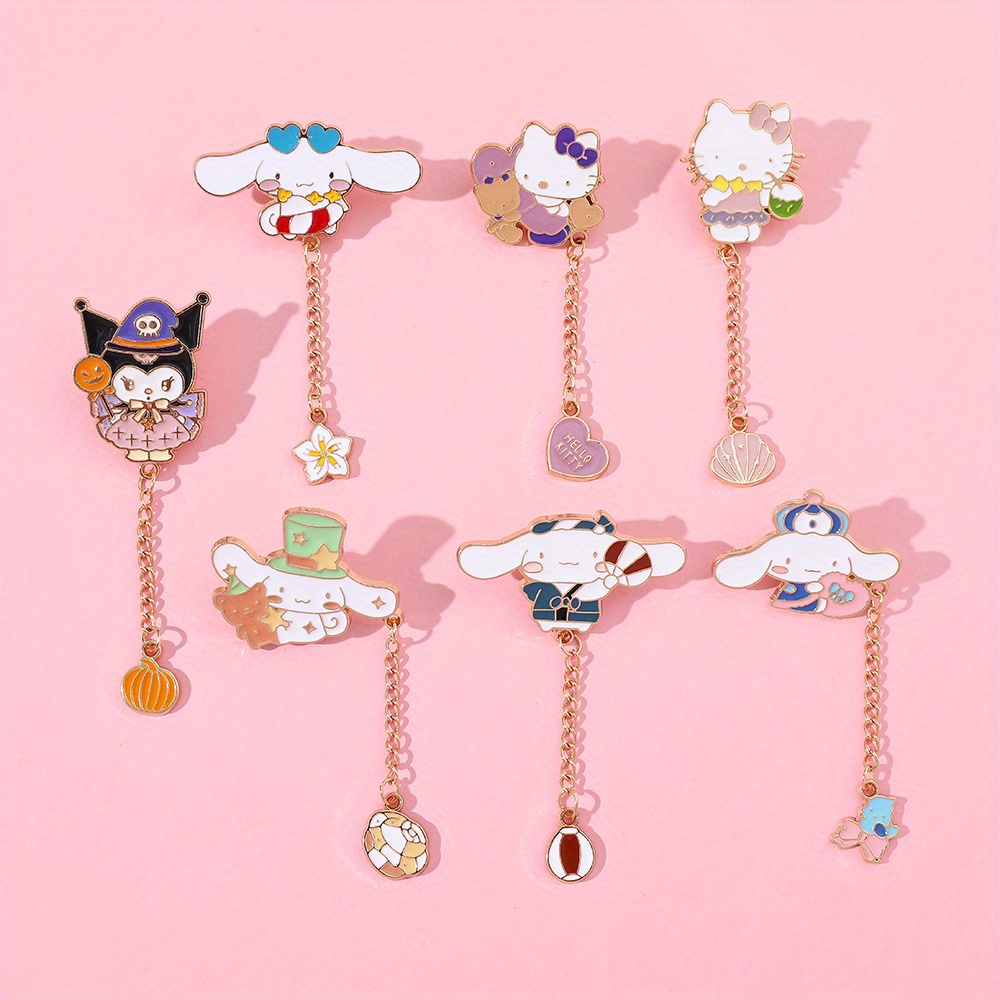 Sanrio Cute Wreath Enamel Button Lapel Pin  Hello Kitty Kuromi & More –  KawaiiGoodiesDirect