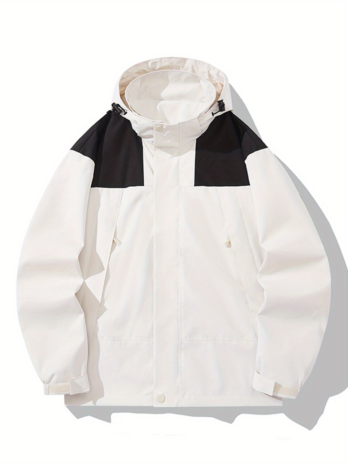 Windbreaker Hooded Jacket, Herr Casual Zip Up Jacket Coat För Fall Winter  Utdoor Activities
