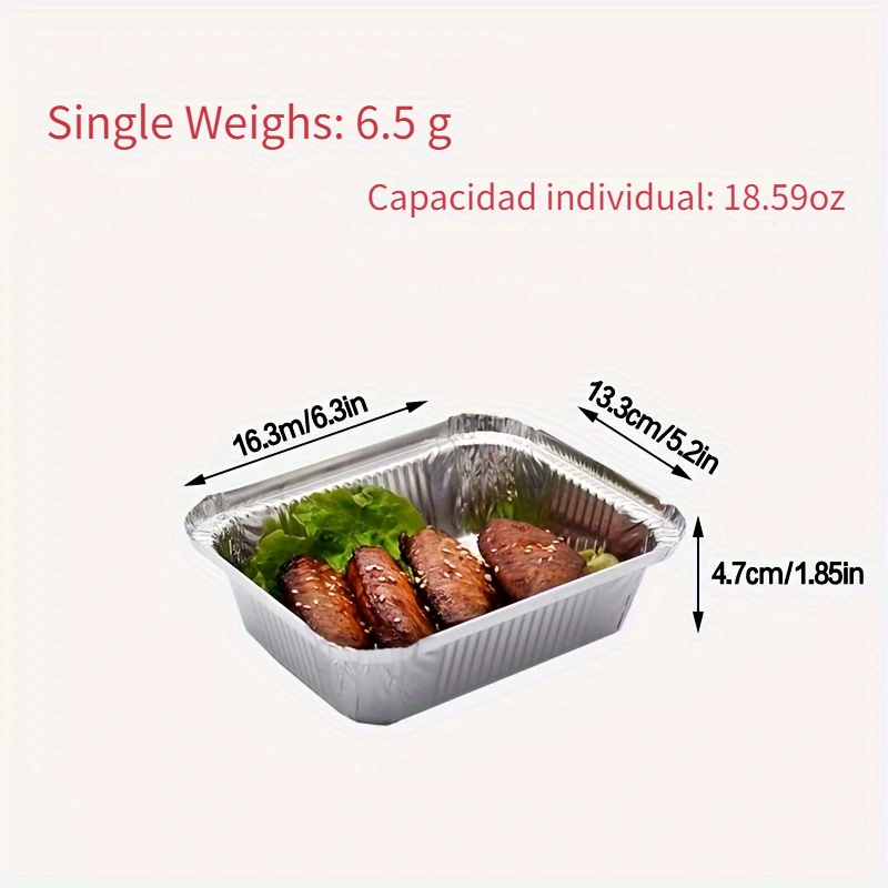 Bandeja Para Hornear De Aluminio Con Tapa 14.5 X 12 X 4.7 Cm