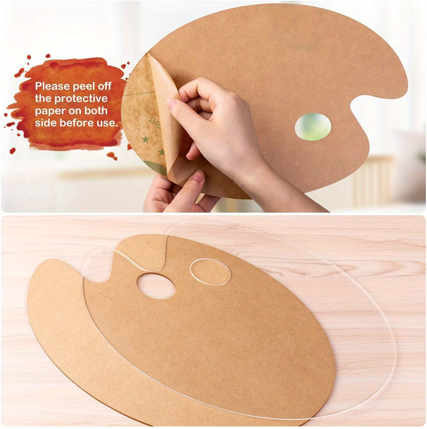 Palette Paper Film Acrylic Transparent Color Palette Oil Temu