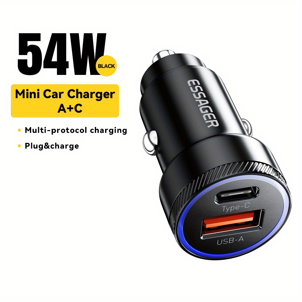 Chargeur Voiture 54w 5a Charge Rapide Type C Charge Rapide - Temu Belgium