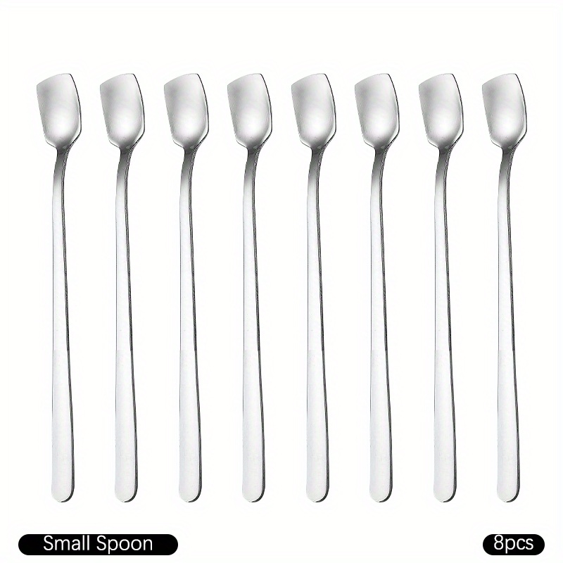 Stainless Steel Spoon Tableware Household Dining Small - Temu