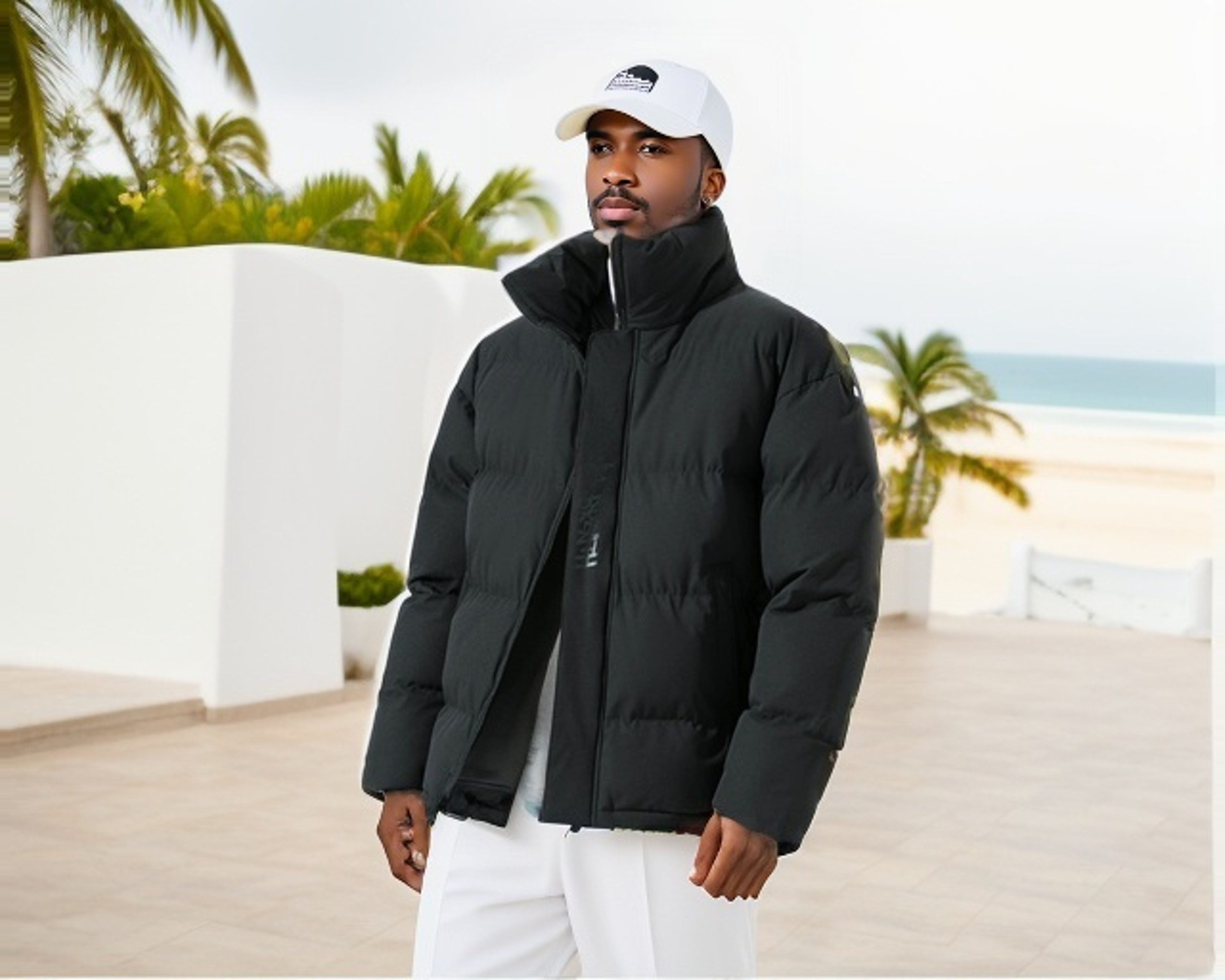 Solid cheap padded jacket