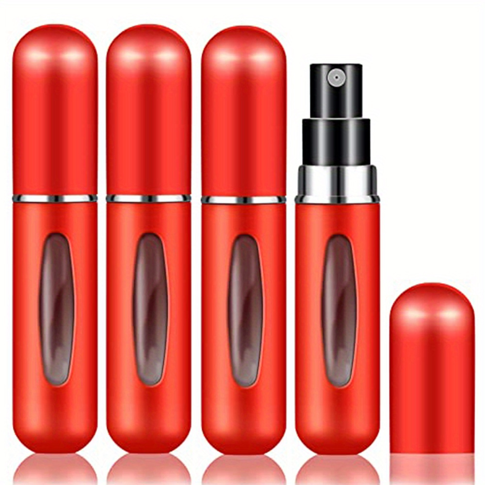 Portable Mini Refillable Perfume Atomizer Bottle Spray, Scent Pump Case for  Travel 4 Pcs Pack of 5ml