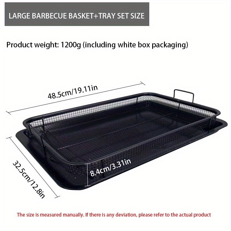 Mesh Oven Tray, Stainless Steel Rectangular Flat Bottom Tray Mesh Oven Tray  Multi Purpose Barbecue Fried Barbecue Oil Pan Drain Rack - Temu