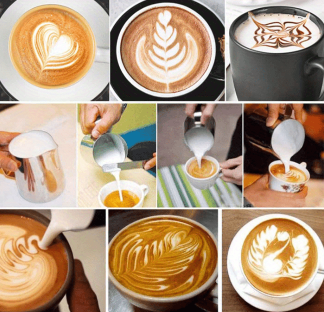 1pc Jarra De Leche De Acero Inoxidable, Taza De Café De Acero Inoxidable,  Olla De Arte Latte - ¡Perfecto Para Arte Latte Y Espresso Cappuccino! - Temu