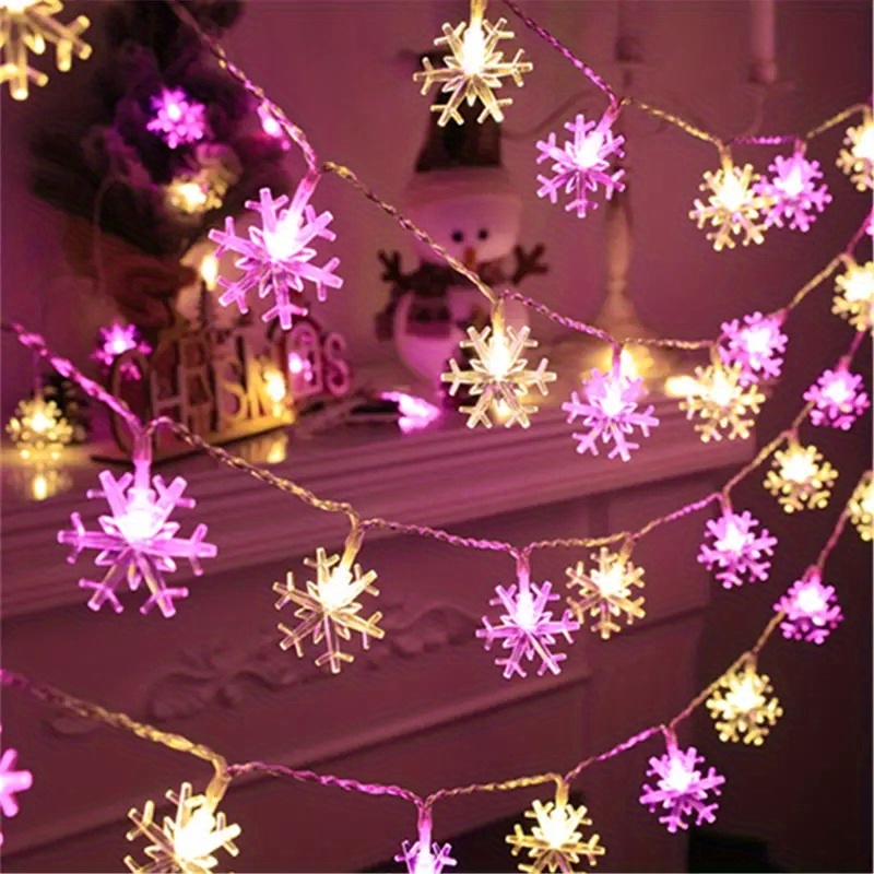 1pc 4 92ft 20led christmas snowflake string lights battery operated christmas tree decorations christmas decorations colored lights xmas wedding valentines day birthday bedroom light noel new year details 1