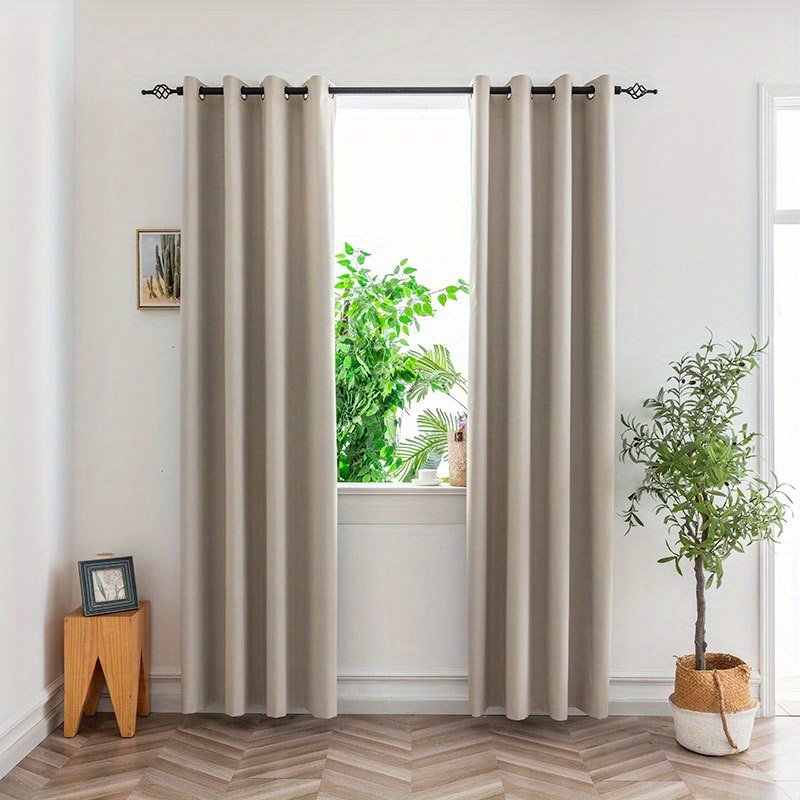 Blackout Curtains Black Tpu Composite Back Thin Light - Temu