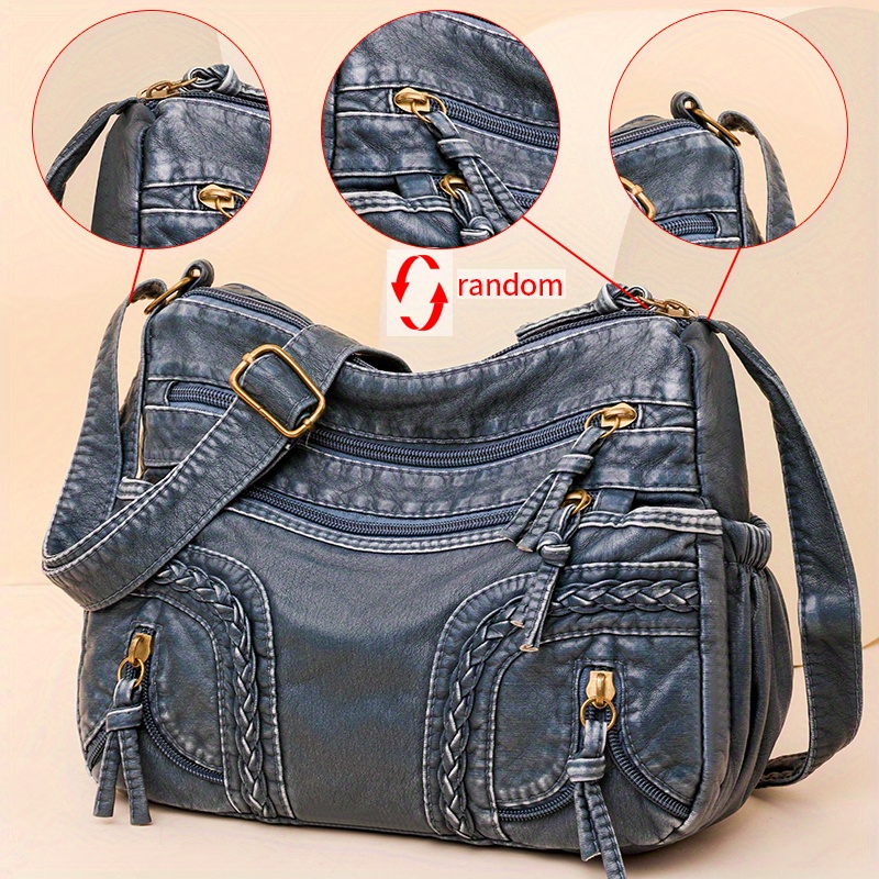 765 Solid Color -shoulder Bag For Women' , Flower Pattern Random, Shoulder Strap Random, Slider Random