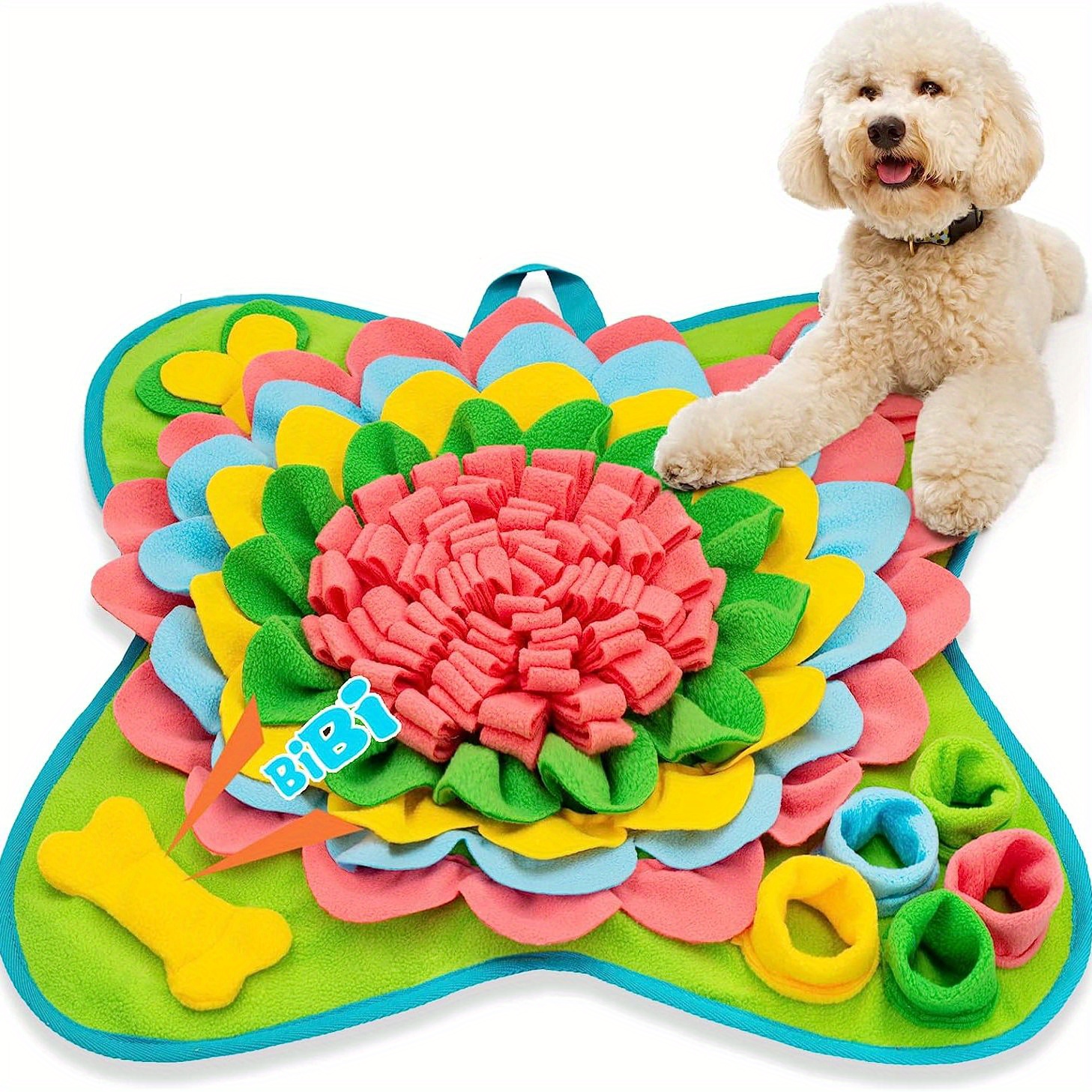 Dog Snuffle Pad, Bone Shaped Interactive Pet Puzzle Toy For Slow Food  Feeding, Dog Feeding Mat For Training Playing - Temu