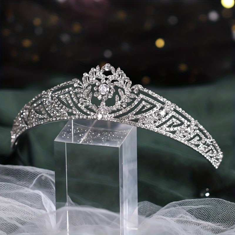 Diademi e corone da sposa in cristallo di lusso per le donne Sposa con  strass Prom Diadema Corona Tiara Accessori per capelli da sposa Gioielli  Corona