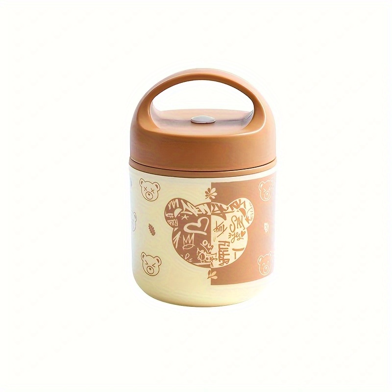 304 Stainless Steel Insulated Food Jar Cartoon Bear - Temu