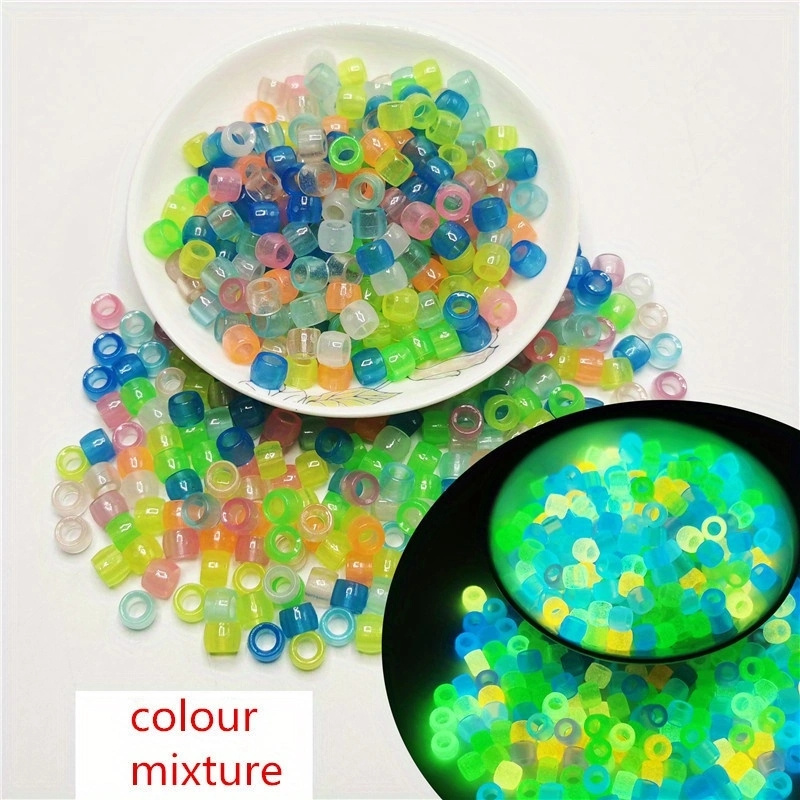 7mm Glow in Dark Acrylic number beads 0-9 Random Mixed number beads Ro –  Rosebeading Official