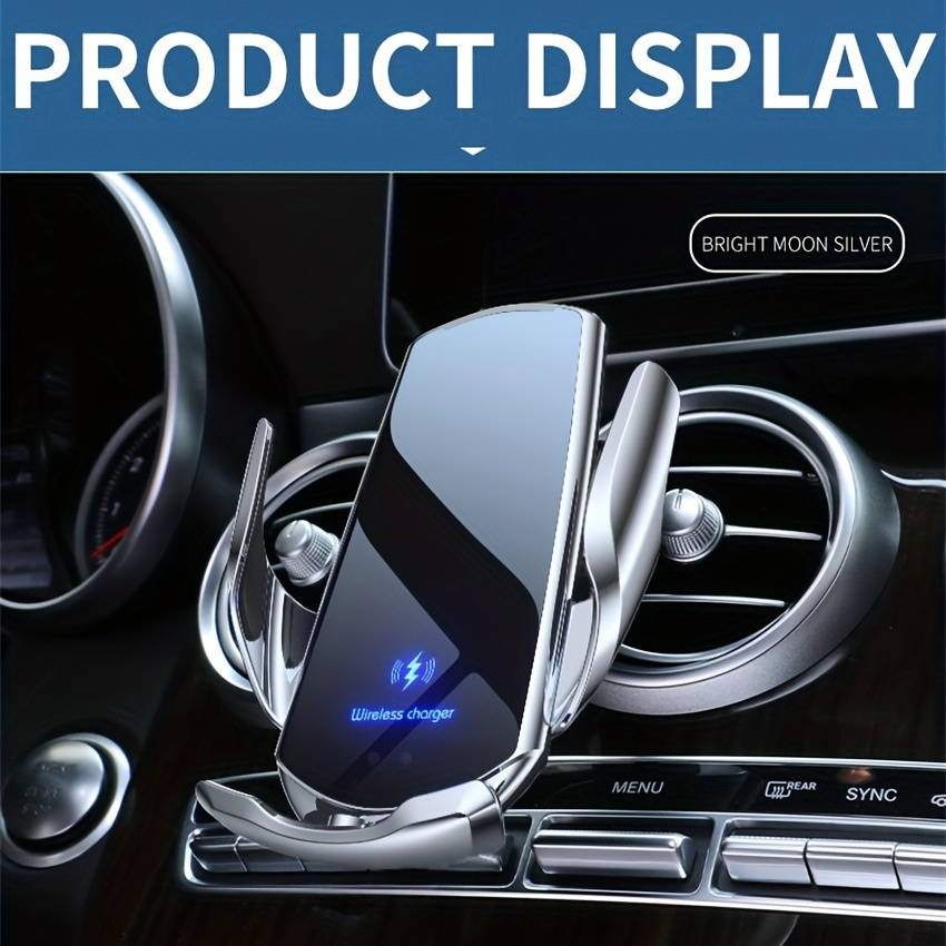 Cargador inalámbrico de coche de 30w Soporte magnético automático para  teléfono para iPhone Samsung Xiaomi Inducción infrarroja Qi carga rápida