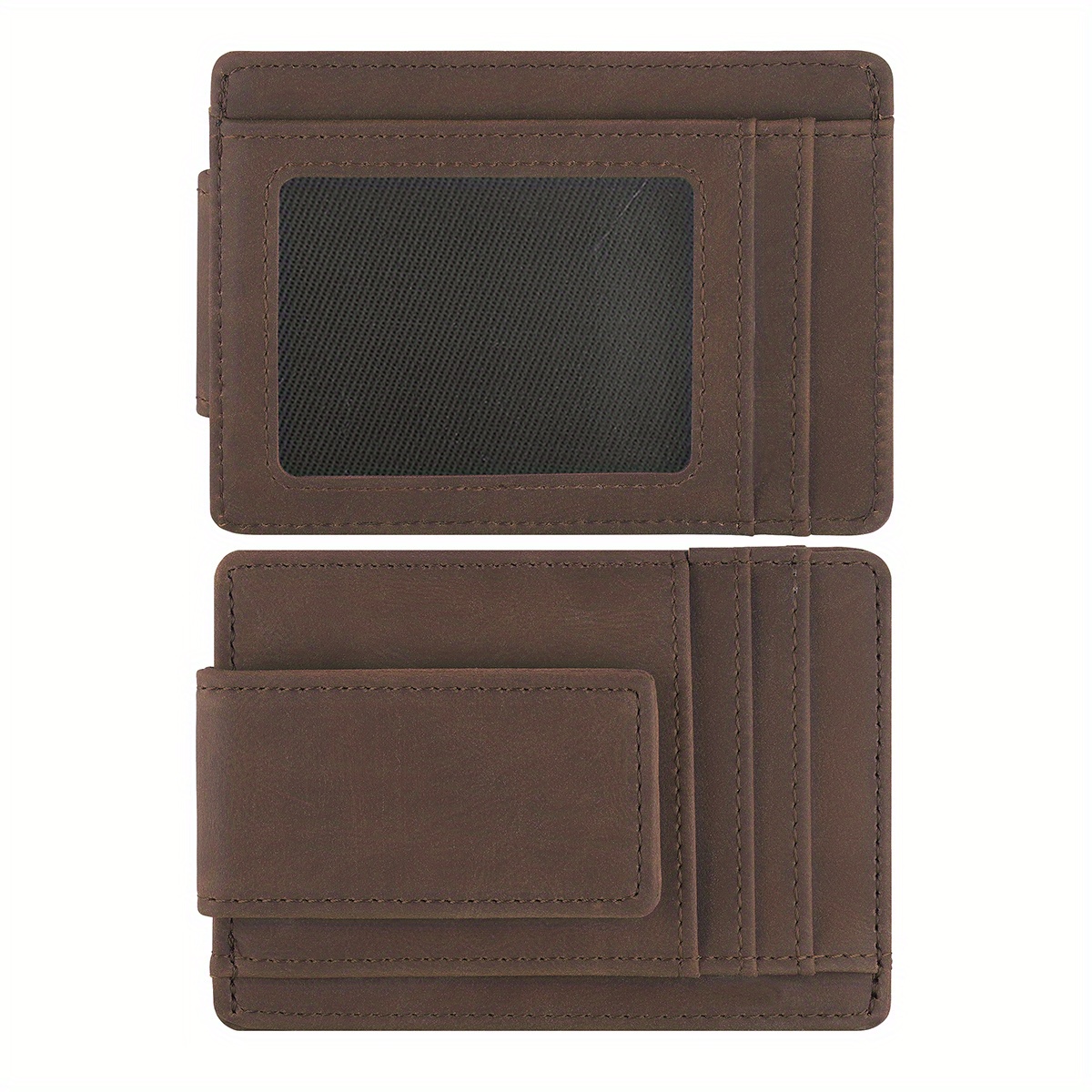 Mens Pu Leather Money Clips Rfid Blocking Front Pocket Wallet Slim ...