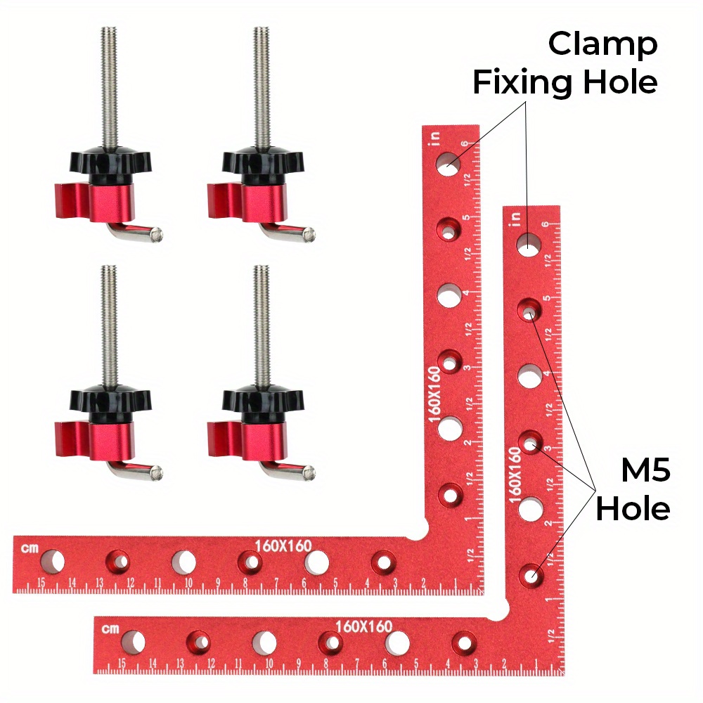 ZTUKOMN 90 Degree Clamp,Positioning Squares,(3 4) x 8 Right