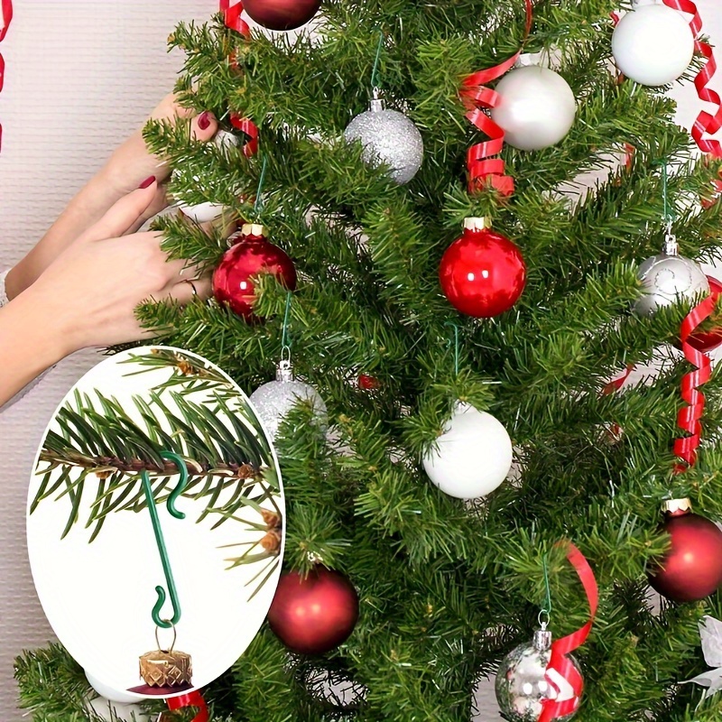 Dockapa Ornament Hooks, Metal Hangers Hanging Hooks S Hooks Reliable Christmas Ornament S Shaped for Hanging Xmas Mini Christmas Tree Baubles Ball Decoration