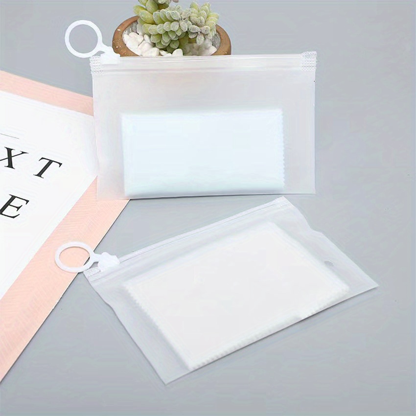 Thickened Plastic Frosted Zipper Bag Translucent Slider Bag - Temu