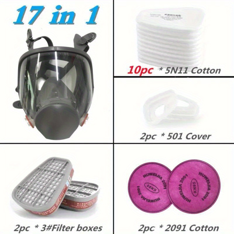 Mxzzand respirateur Masque à gaz anti-poussière pour soudeur, filtre de  soudage, pulvérisation de peinture, bricolage chantier