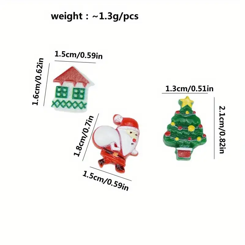 Christmas Series Tree Santa Claus Resin Accessories Diy - Temu Australia