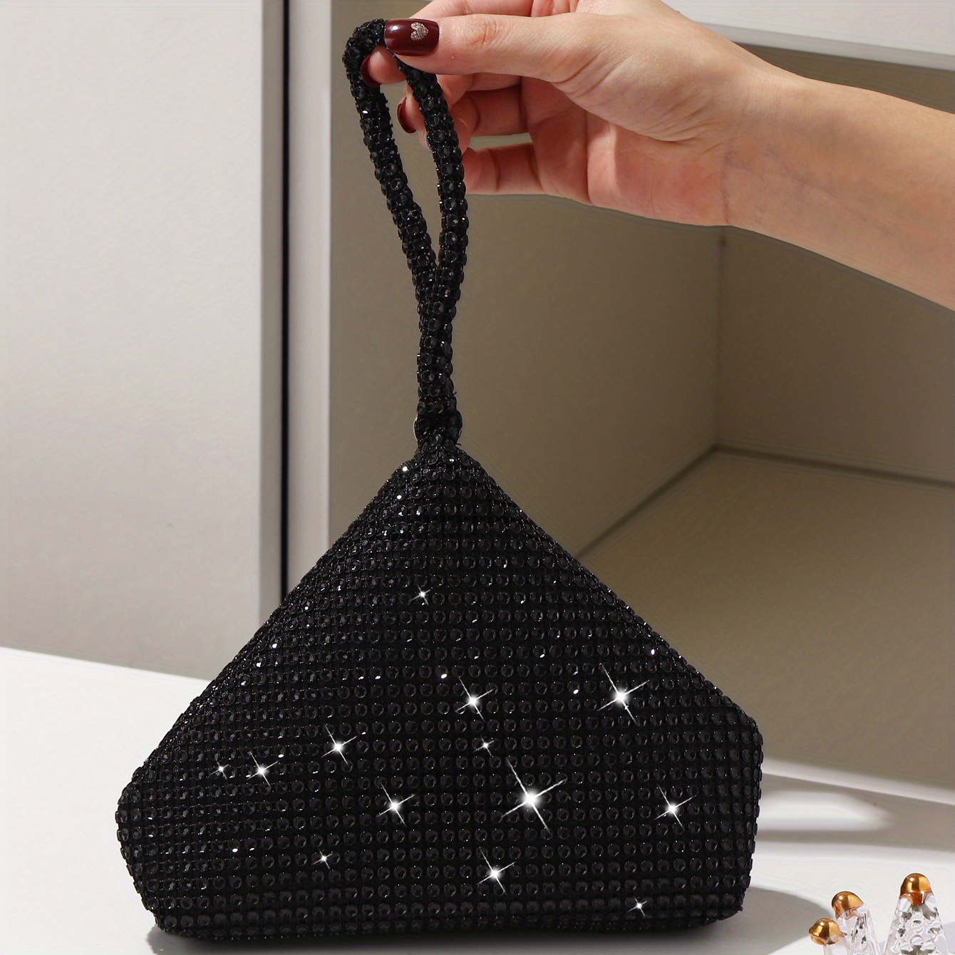 Bolso De Noche Con Diamantes De Imitación Para Mujer, Bolso Cruzado Con  Cadena Brillante, Bolso De Mano Moderno Para Cóctel, Banquete De Graduación  - Temu